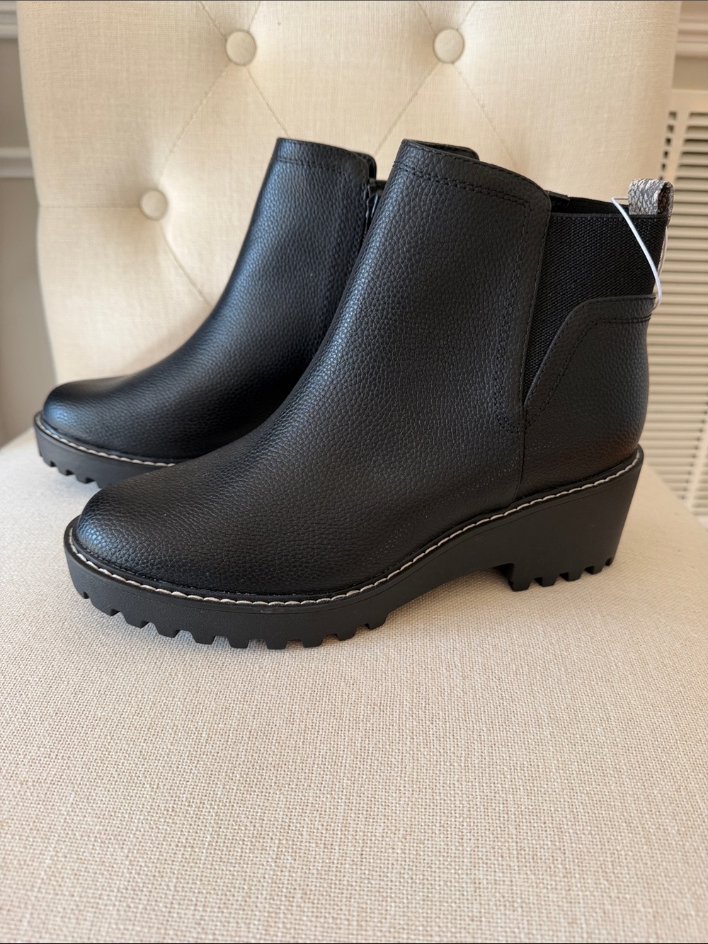 Women's Black Platform Boots Size 8 1/2